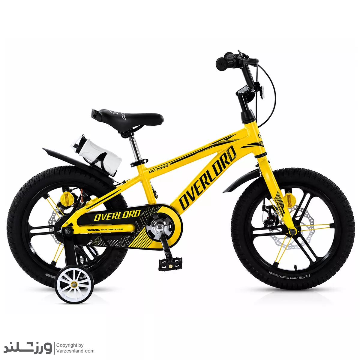 0 (converted) دوچرخه بچگانه آلومینیوم اورلورد سایز 16 زرد کد 2336 - Image 1