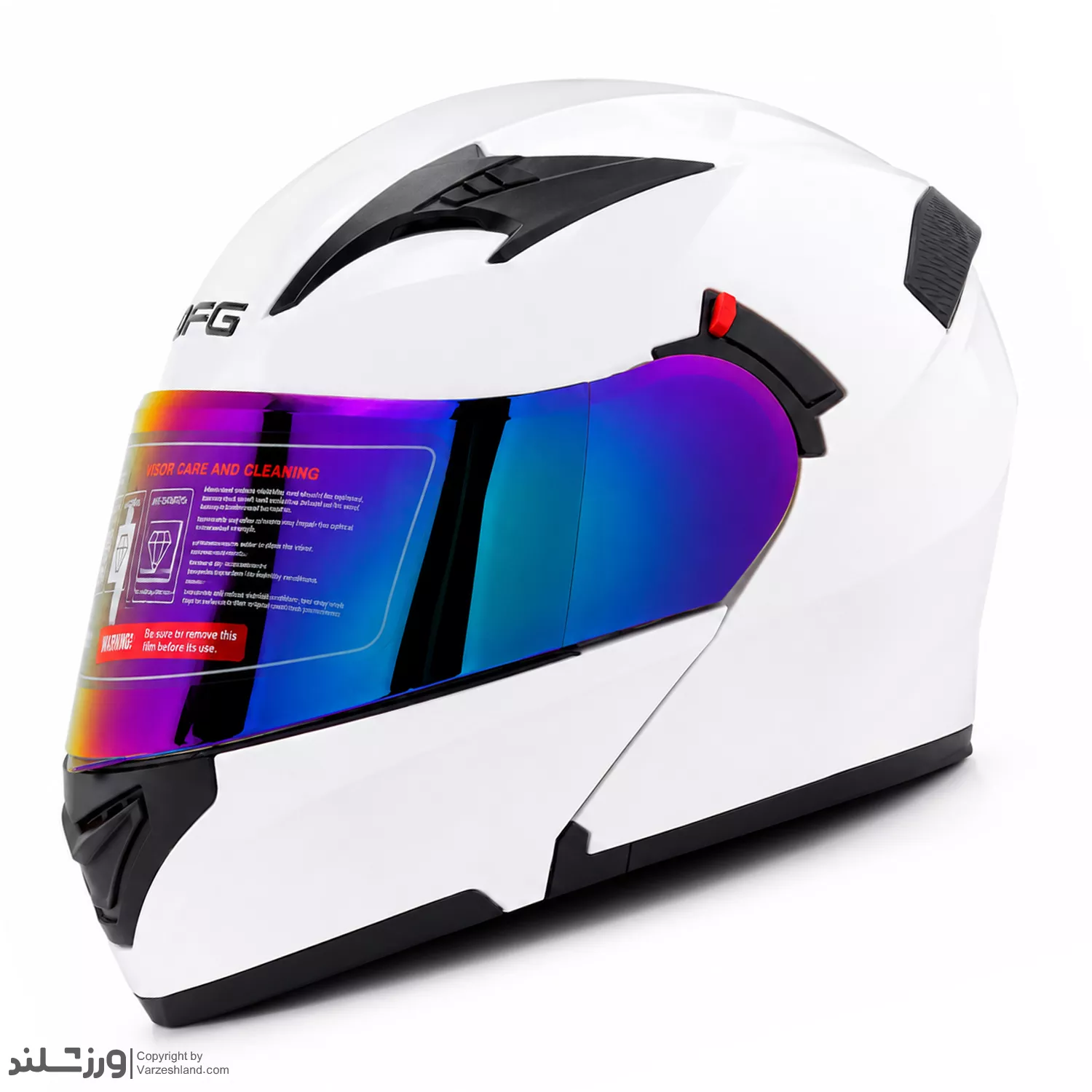 2320 کلاه کاسکت DFG فک متحرک شیشه رنگی کد 2320 - سایز 59 - 60 - Image 1