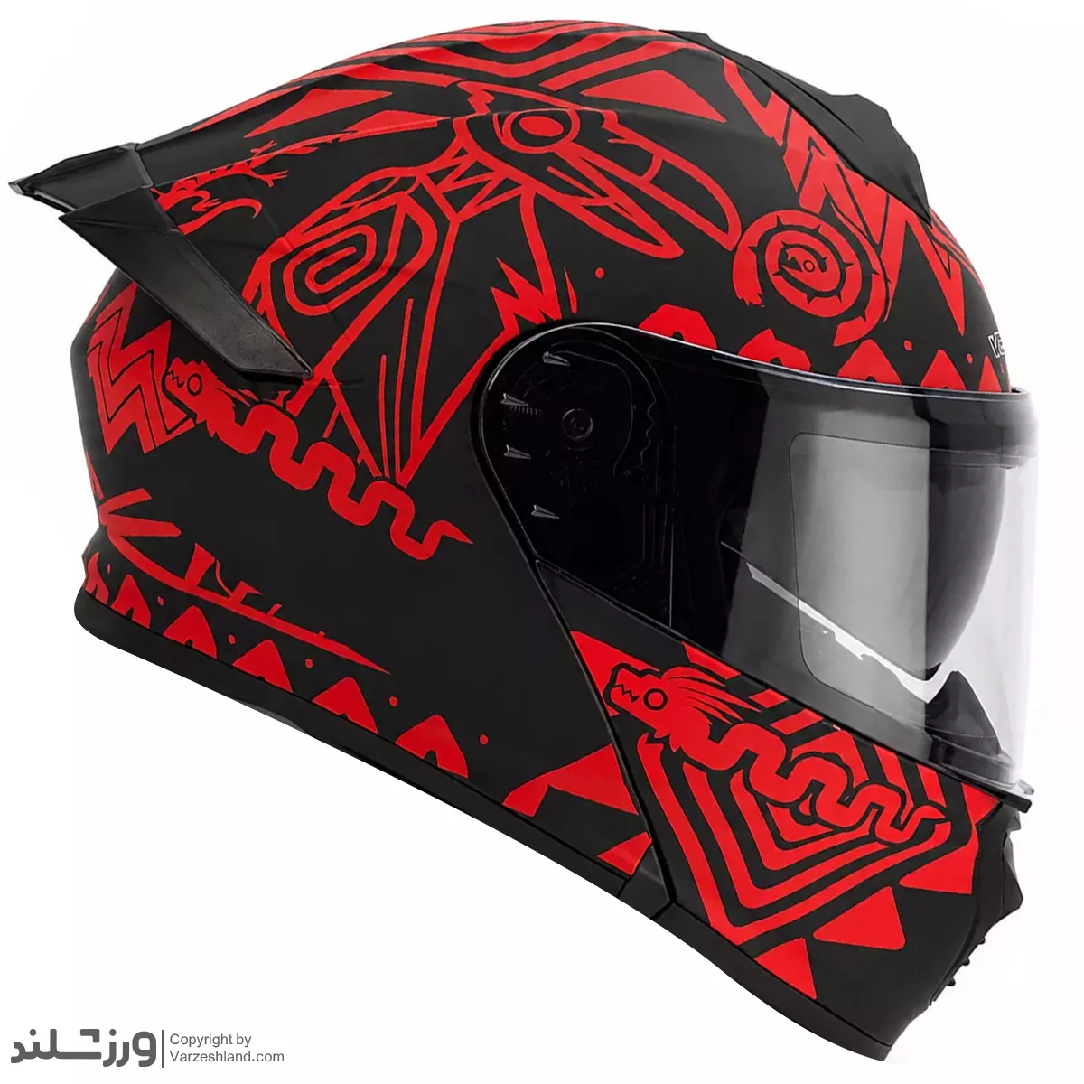 2324 کلاه کاسکت ونوم فک متحرک طرح مار قرمز کد 2324 – سایز 63-64 - Image 1